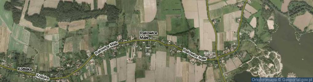 Zdjęcie satelitarne Rakowice Małe ul.